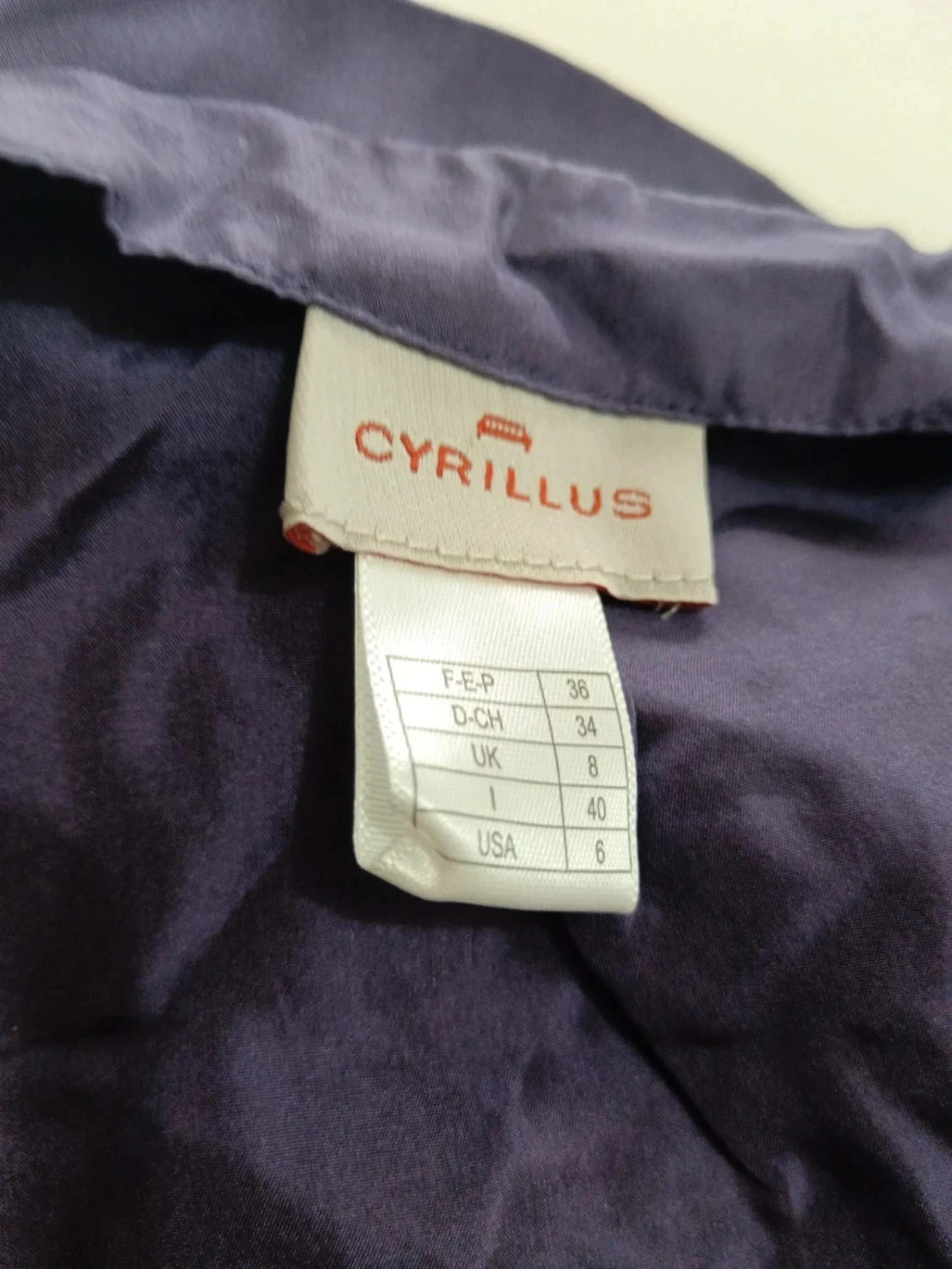 C84 Cyrillus Tunic Purple Silk size 36 – photo 3